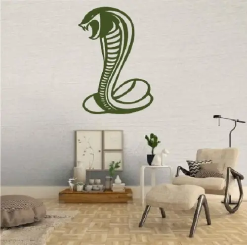 Escultura de cobra para parede decoração ambiente 50 cm