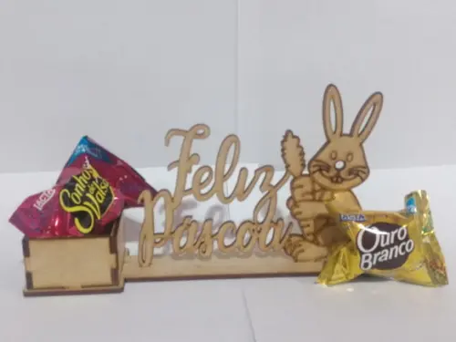 Feliz Páscoa com Caixinha mdf