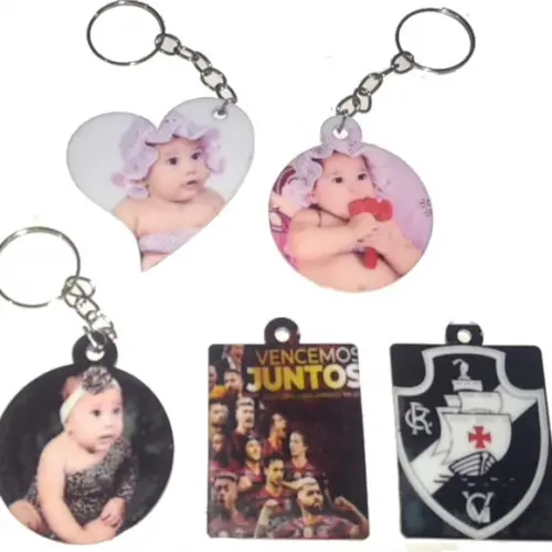 Kit 50 Chaveiros para Sublimar Frente e Verso