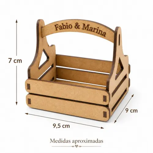 Mini Caixote mdf com Alça para Lembrancinha Festa Decoração
