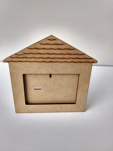 Mini Porta Retrato Casinha mdf
