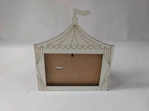 Mini Porta Retrato Circo Branco