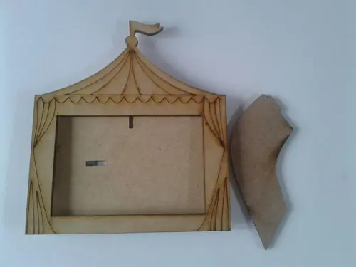 Mini Porta Retrato Circo mdf (gravaçãográtis)