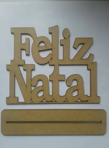 PLACA FELIZ NATAL 15CM