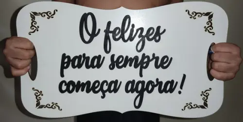 Placa Casamento mdf