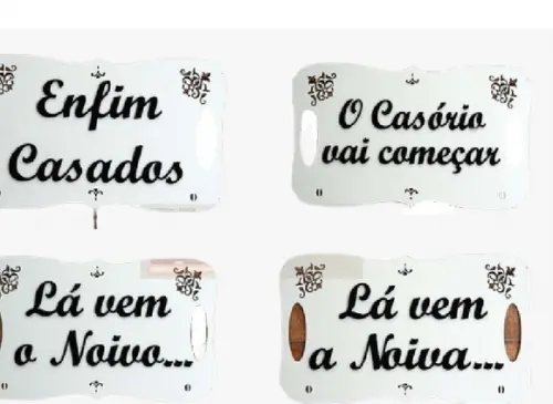 Placa Casamento mdf