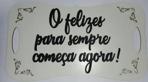 Placa Casamento mdf