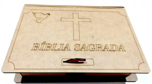 Porta Bíblia Livro em mdf (Book Box)
