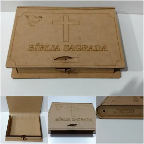Porta Bíblia Livro em mdf (Book Box)