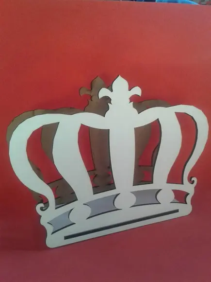 PORTA GUARDANAPO COROA MDF BRANCO
