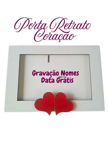 Porta Retrato 2 Corações.amor