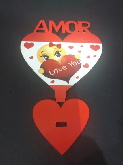 Porta Retrato Amor Coração para sublimação