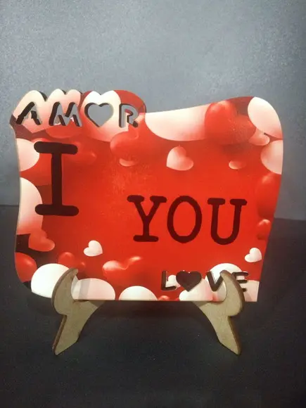 Porta Retrato Amor Coração para sublimação