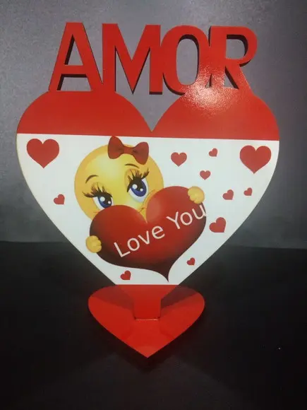 Porta Retrato Amor Coração para sublimação