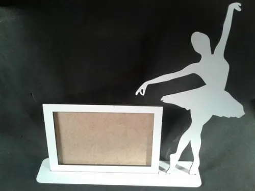 Porta Retrato Bailarina em mdf Branco