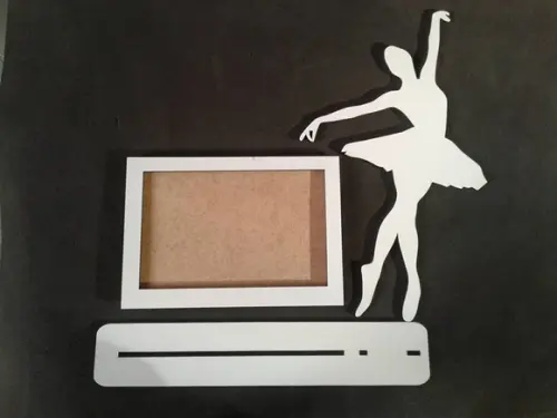 Porta Retrato Bailarina em mdf Branco