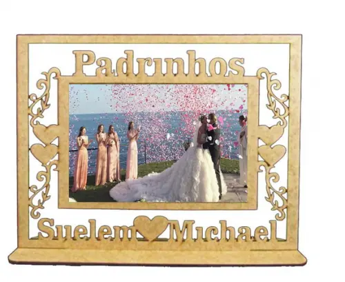Porta Retrato Casamento Padrinhos Brinde Lembrancinha