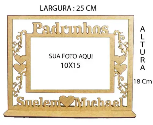 Porta Retrato Casamento Padrinhos Brinde Lembrancinha