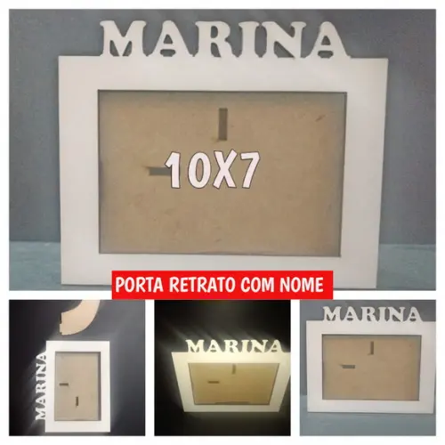 Porta Retrato com Nome em mdf Tamanho 10x7