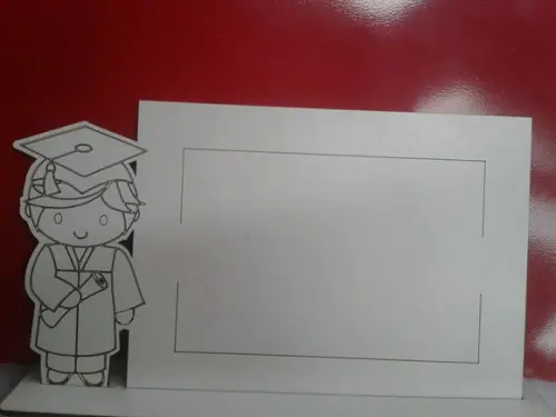 Porta Retrato Formatura (abc) Branco MDF