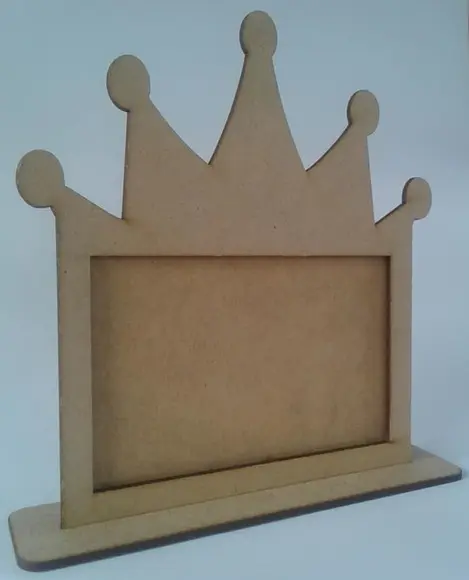 Porta Retrato mdf -coroa(grátis Inicial)