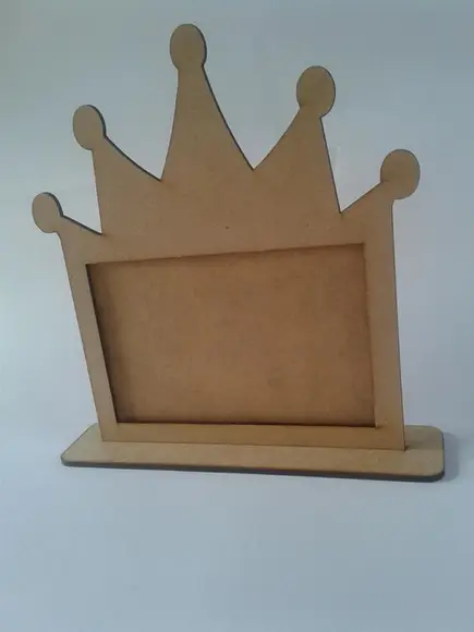 Porta Retrato mdf -coroa(grátis Inicial)