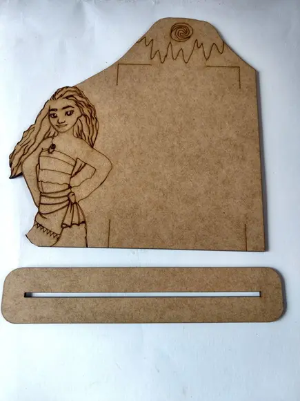 Porta Retrato Moana em mdf para Lembrancinha de Anivsersário