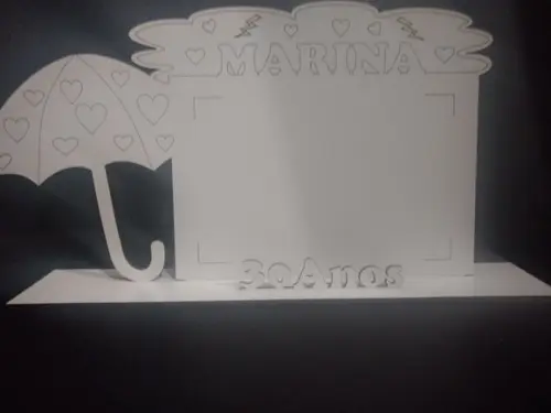 Porta retrato nuvem chuva benção amor coração lembrancinha