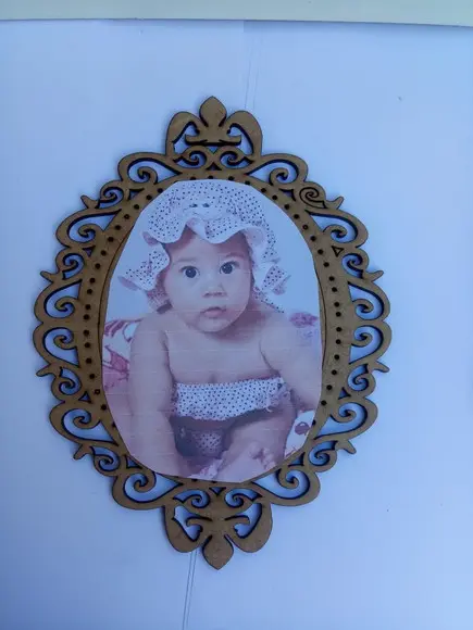 Porta Retrato Oval Arabesco