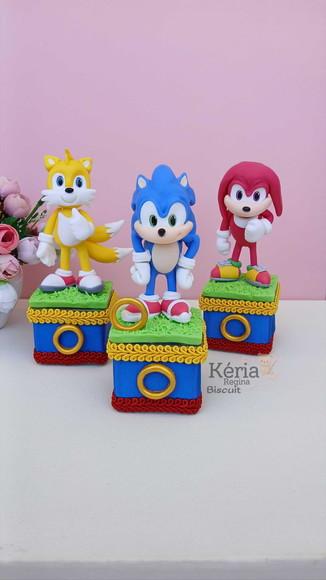 Caixinha Sonic, Knuckles e Tails em Biscuit