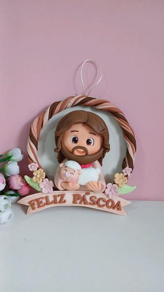 Guirlanda de Páscoa, Jesus de Biscuit