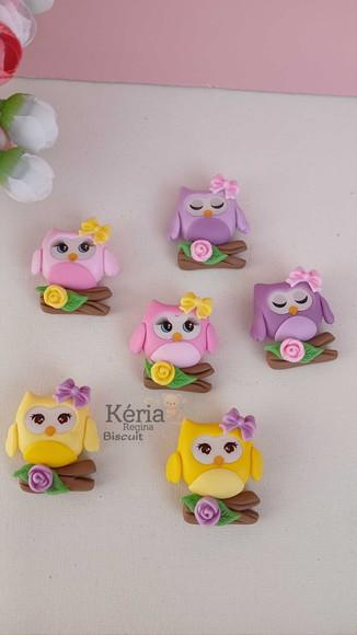 Imã Corujinha em Biscuit