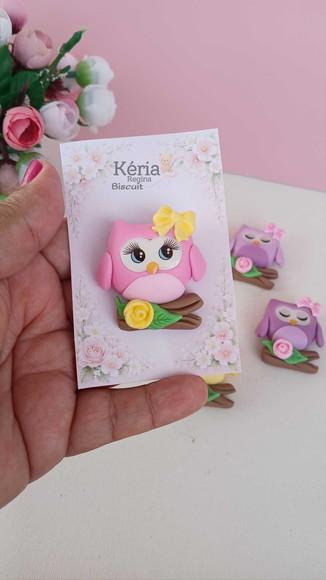 Imã Corujinha em Biscuit