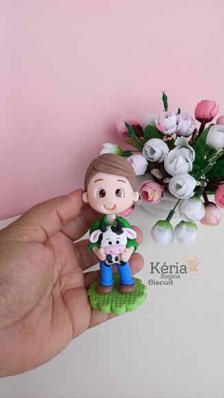 Menino da Fazendinha em Biscuit
