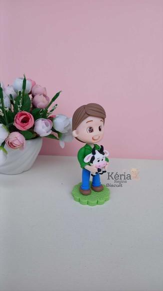 Menino da Fazendinha em Biscuit