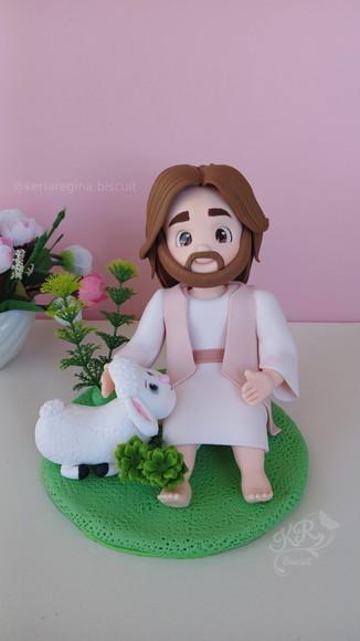 Peça o Bom Pastor, Jesus, em Biscuit