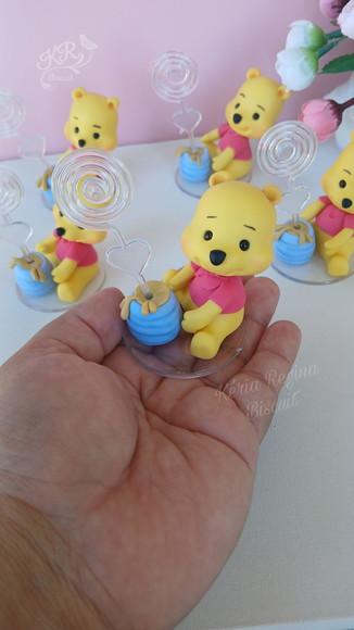Porta Foto/recado Ursinho Pooh em Biscuit