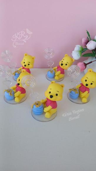 Porta Foto/recado Ursinho Pooh em Biscuit