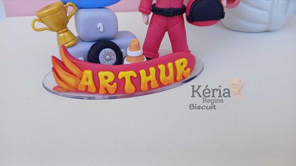 Topo de Bolo Personalizado Hotwheels em Biscuit