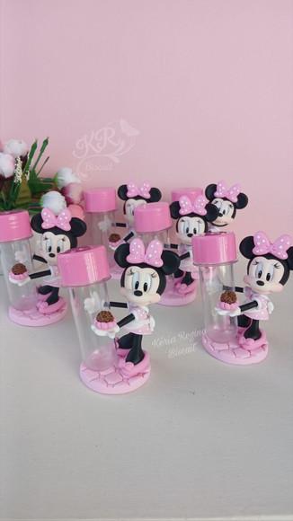 Tubete Minnie Confeiteira em Biscuit