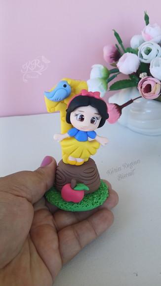 Vela Branca de Neve em Biscuit