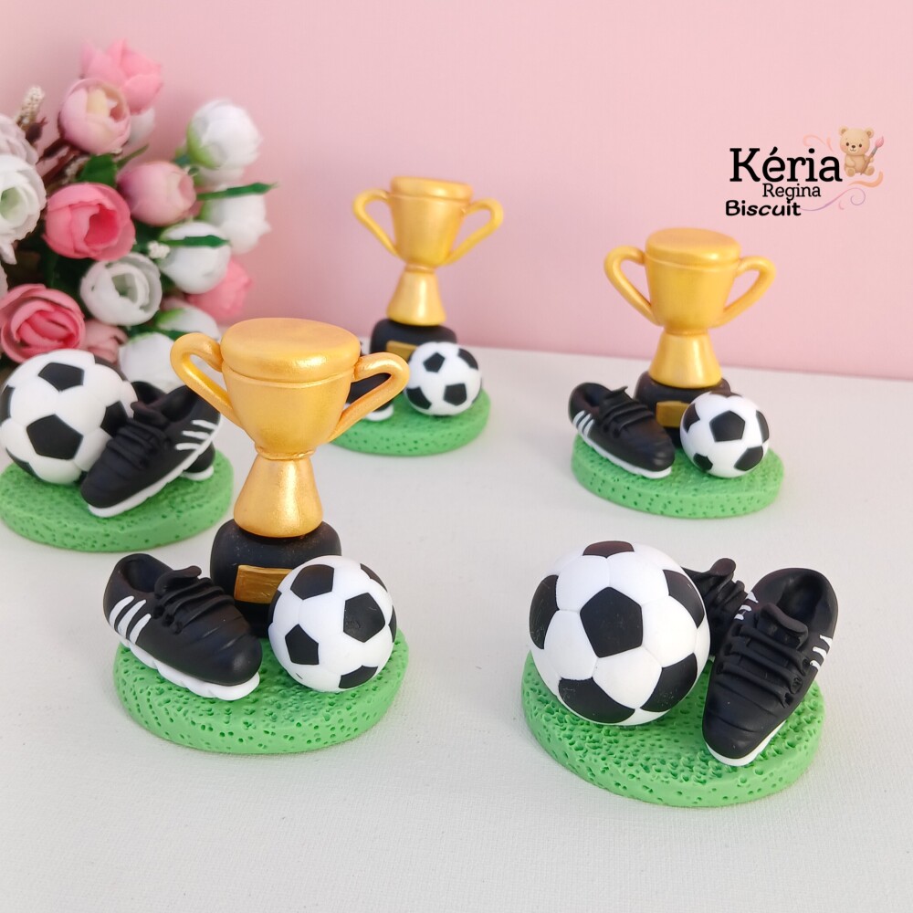 Apliques para Lembrancinha Futebol de Biscuit