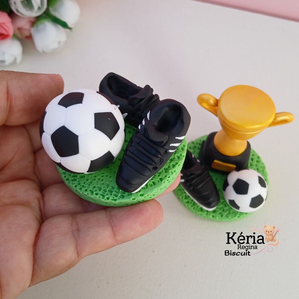 Apliques para Lembrancinha Futebol de Biscuit