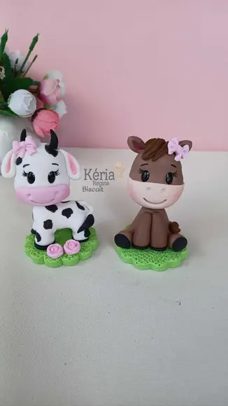 Apliques Fazendinha em Biscuit