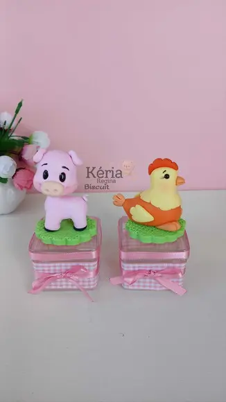 Caixinha Fazendinha em Biscuit