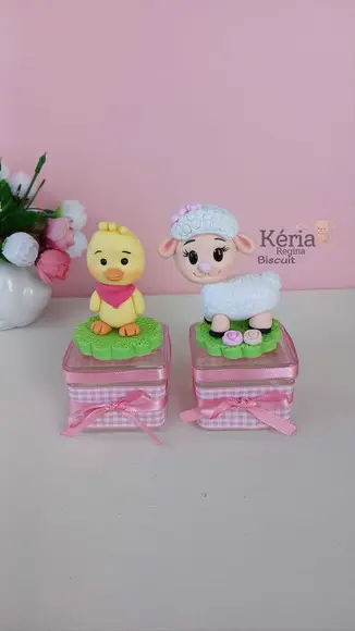 Caixinha Fazendinha em Biscuit