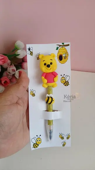 Caneta Ursinho Pooh em Biscuit