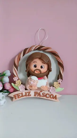 Guirlanda de Páscoa, Jesus de Biscuit