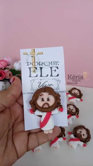 Imã Páscoa Cristã Jesus em Biscuit