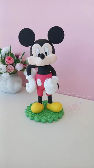 Mickey 17cm em Biscuit, Peça Decorativa